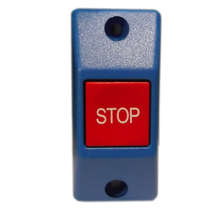 PULSADOR TIMBRE AZUL/ROJO STOP