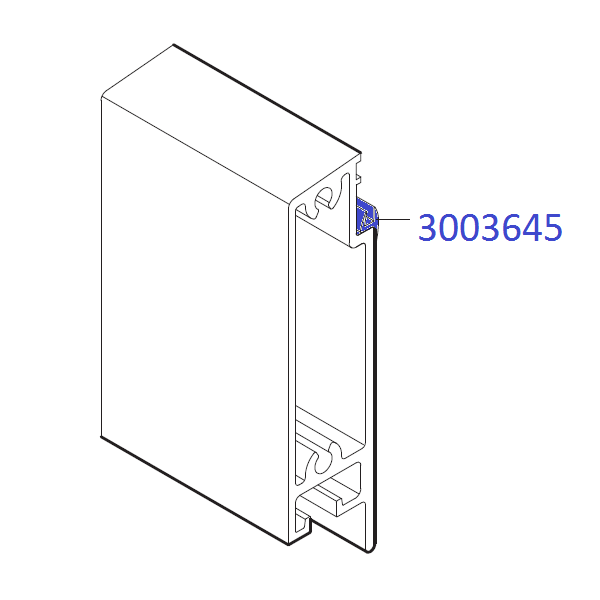 PERFIL GOMA PUERTA CRISTAL L-745